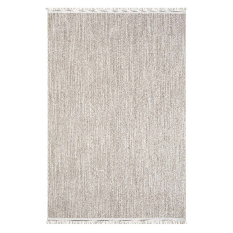 Tapis uni effet laine beige TANGER 52