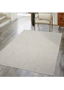 Tapis uni effet laine crème TANGER 52