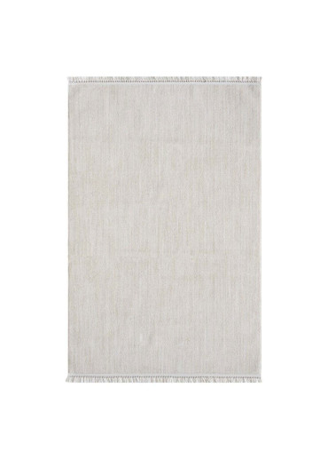 Tapis uni effet laine crème TANGER 52