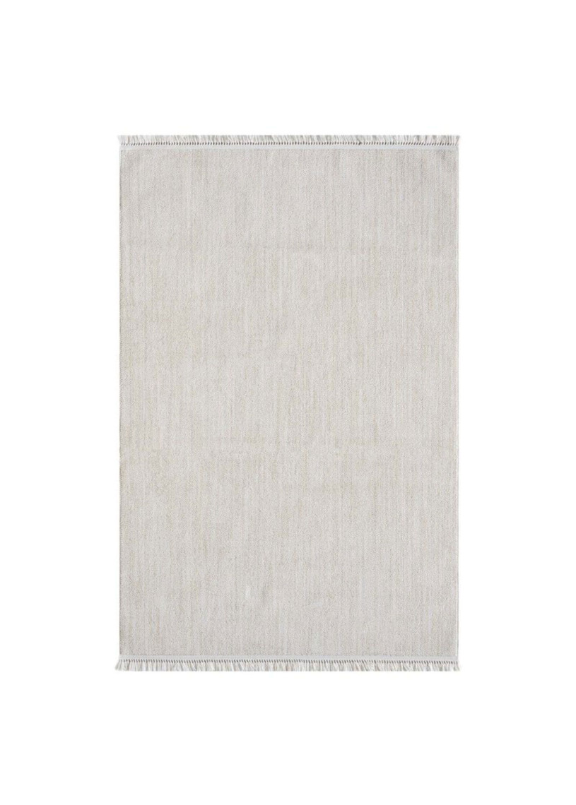 Tapis uni effet laine crème TANGER 52