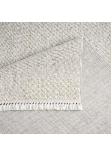 Tapis uni effet laine crème TANGER 52