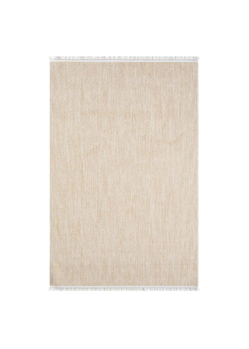 Tapis uni effet laine jaune TANGER 52