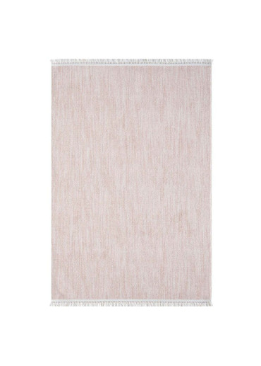 Tapis uni effet laine rose...