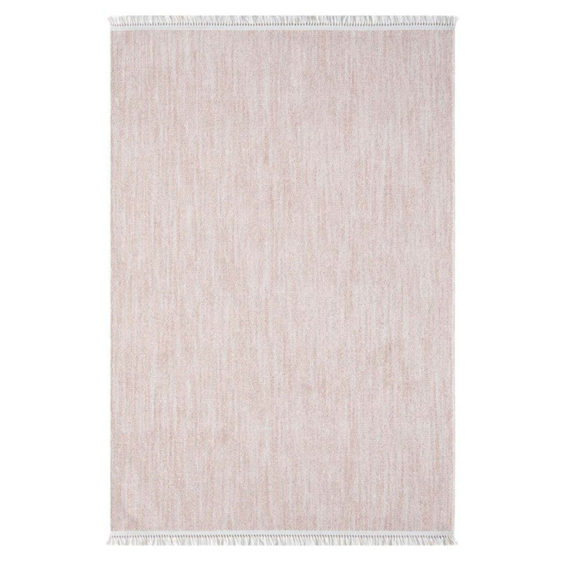 Tapis uni effet laine rose TANGER 52