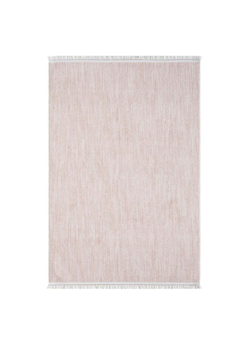 Tapis uni effet laine rose TANGER 52