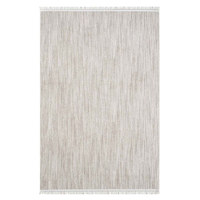 Tapis uni effet laine taupe TANGER 52