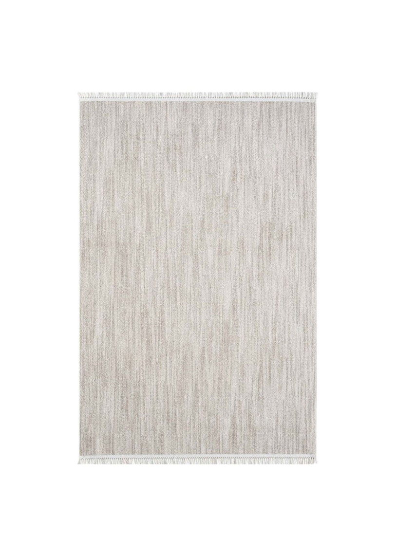 Tapis uni effet laine taupe TANGER 52