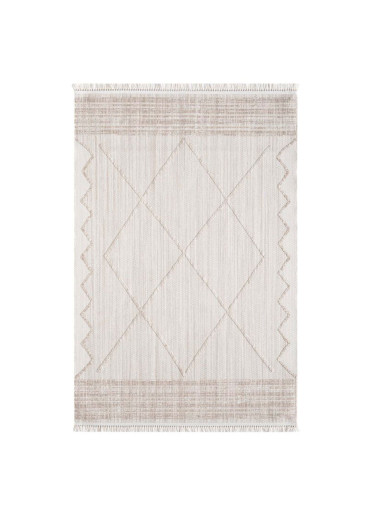 Tapis uni effet laine berbère beige TANGER 31