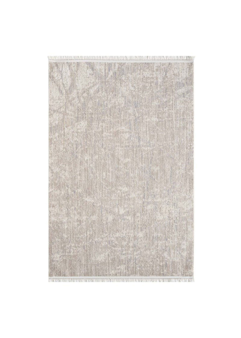 Tapis uni effet laine abstrait beige TANGER 50