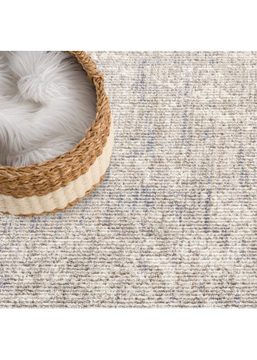 Tapis uni effet laine abstrait beige TANGER 50