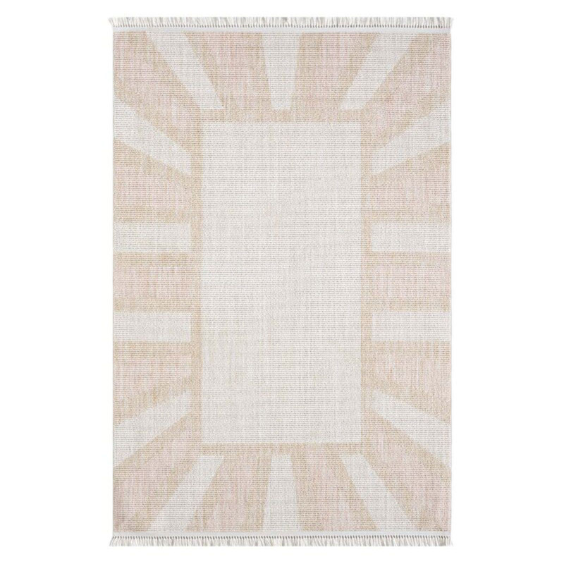 Tapis uni effet laine rose TANGER 152