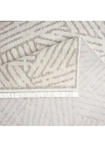 Tapis uni effet laine géométrique beige TANGER 61