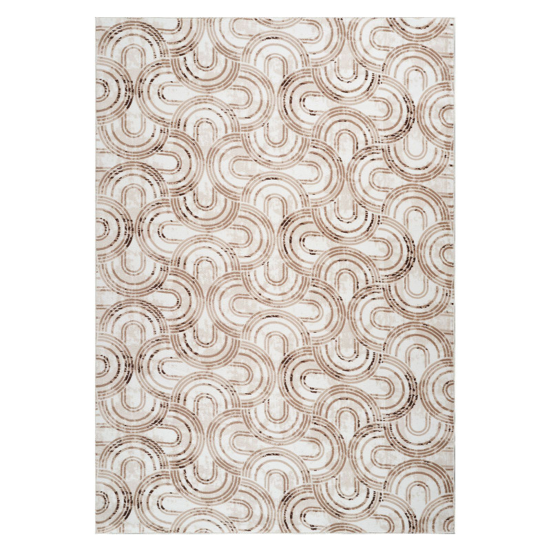 Tapis lavable à motifs beige - SOFT 32