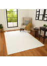 Tapis lavable uni blanc - VEGAS