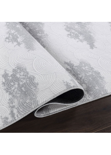 Tapis lavable à motifs gris - SOFT 98