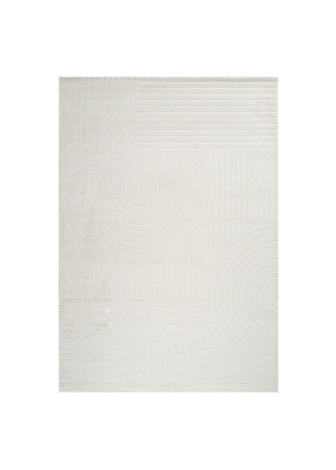 Tapis moderne arc crème -...