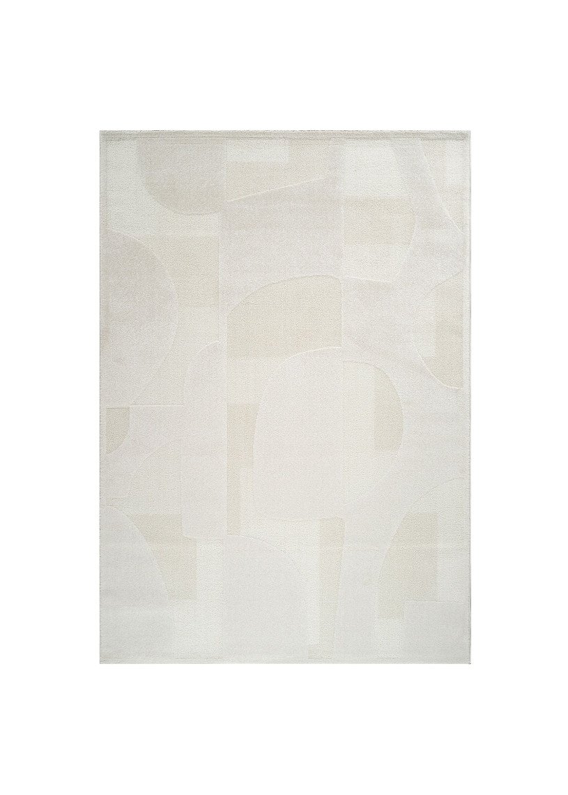 Tapis motif organique crème - ELA 26