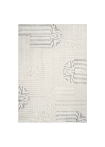 Tapis moderne arc crème gris - ELA 20