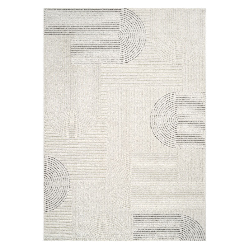 Tapis moderne arc crème gris - ELA 20