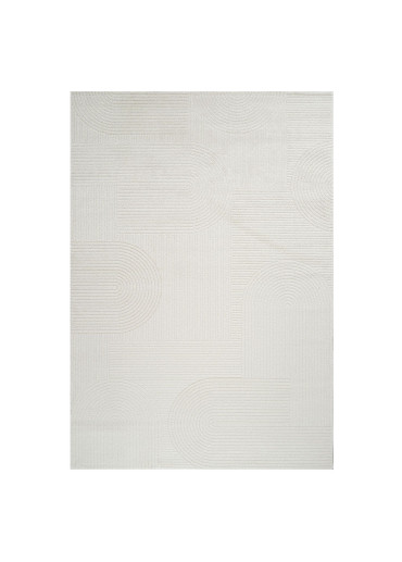 Tapis moderne arc crème -...