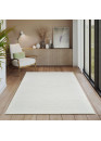 Tapis motif géométrique crème - ELA 45