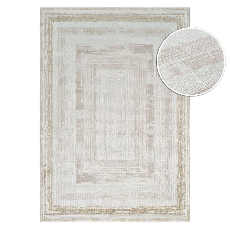 Tapis cadre crème beige - TUNIS 41