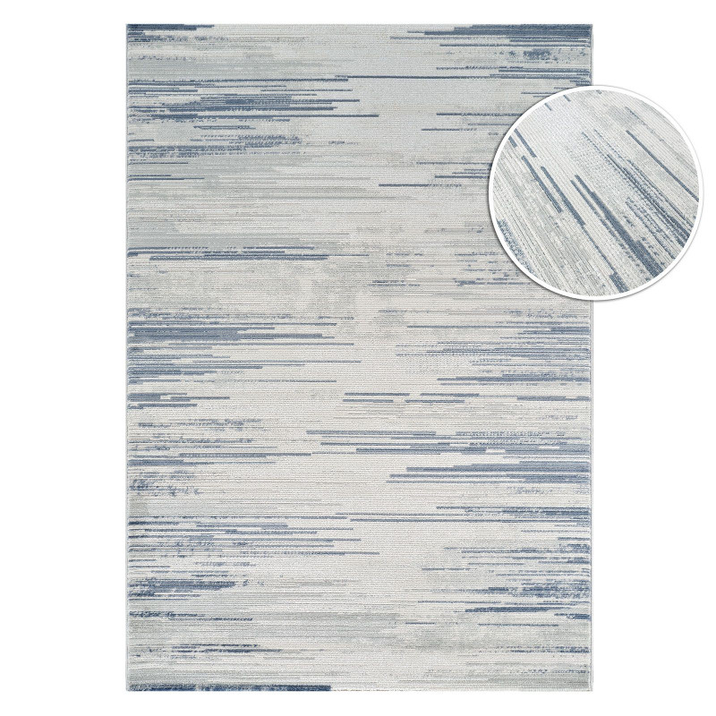 Tapis abstrait gris bleu - TUNIS 33