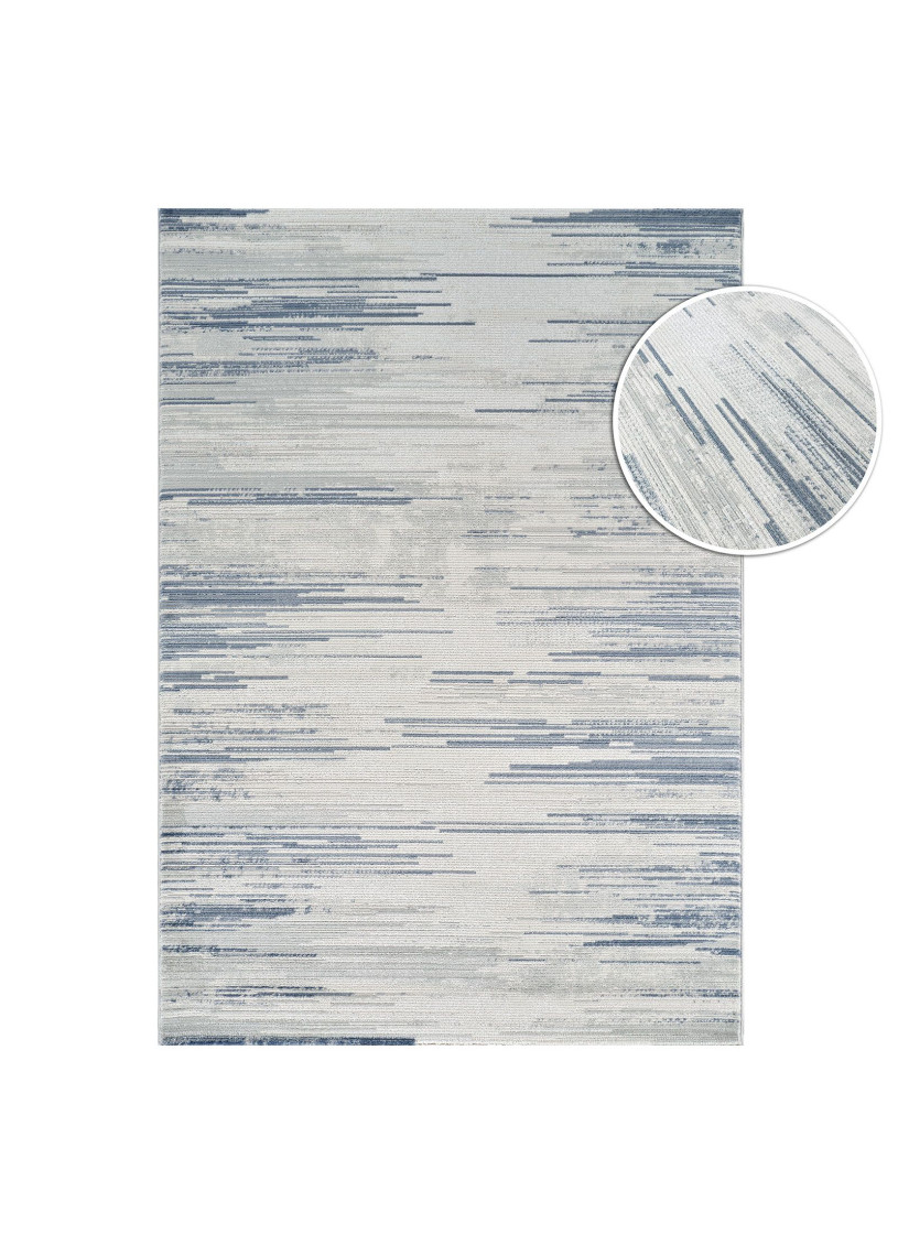 Tapis abstrait gris bleu - TUNIS 33