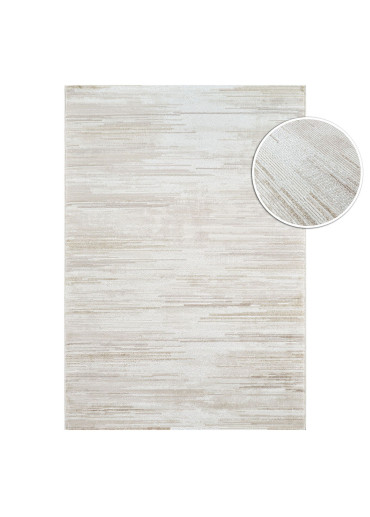 Tapis abstrait beige -...