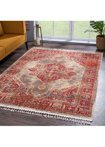 Tapis oriental rouge -...