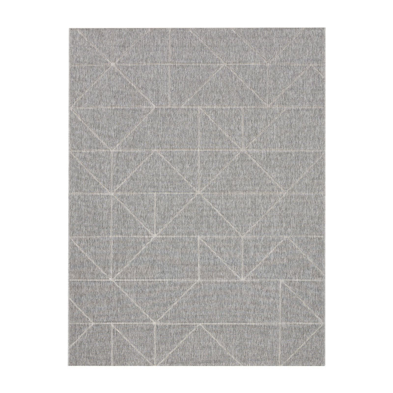 Tapis extérieur intérieur géométrique gris - BODRUM 26