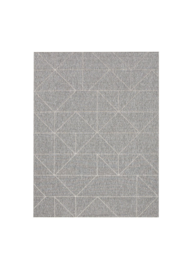 Tapis extérieur intérieur géométrique gris - BODRUM 26