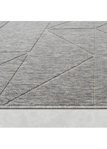 Tapis extérieur intérieur géométrique gris - BODRUM 26