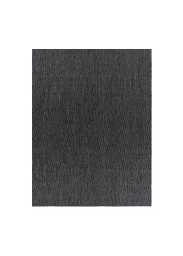 Tapis extérieur intérieur effet jute noir CARACAS 65