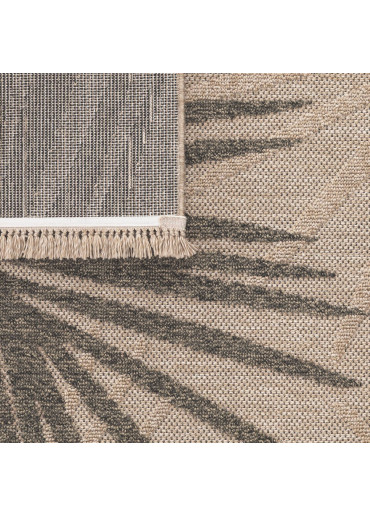 Tapis extérieur intérieur effet jute feuille CASSIS 91