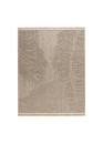 Tapis extérieur intérieur effet jute feuille beige CASSIS 96