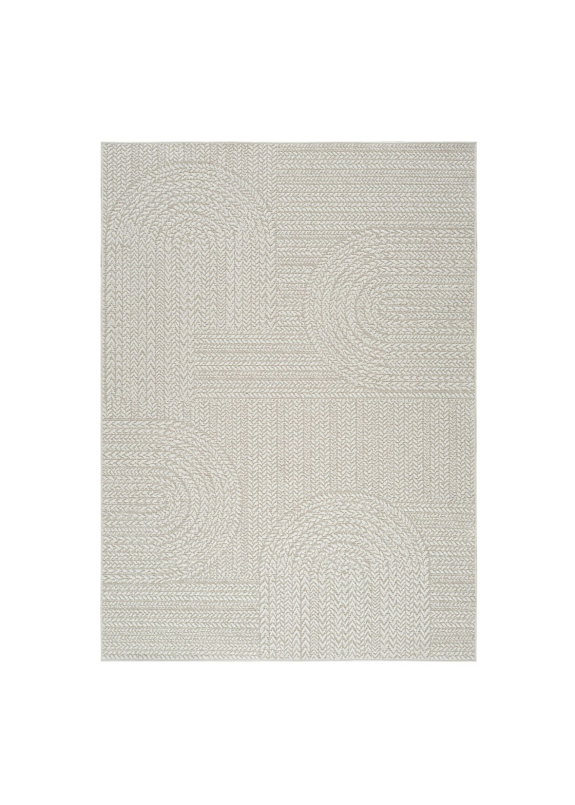 Tapis extérieur effet intérieur jute crème - KENZY 06