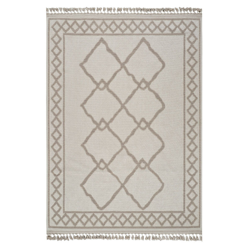 Tapis en coton berbère crème beige MILAS 22