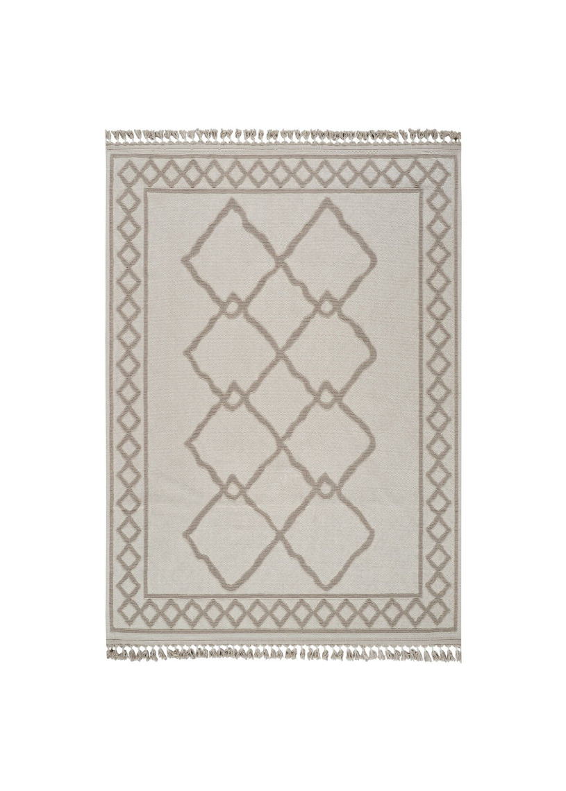 Tapis en coton berbère crème beige MILAS 22