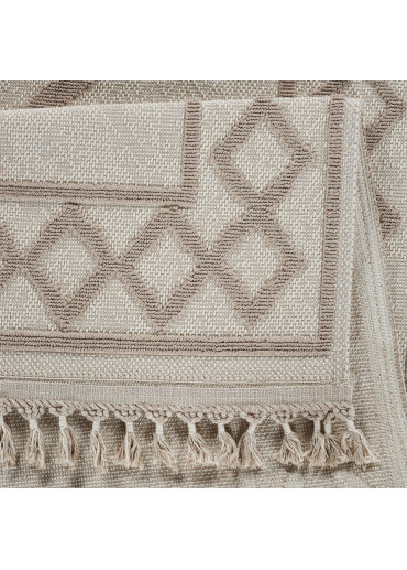 Tapis en coton berbère crème beige MILAS 22