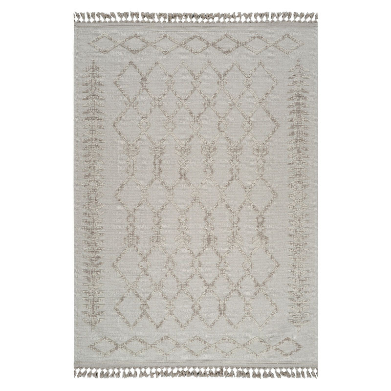 Tapis en coton berbère crème beige MILAS 21