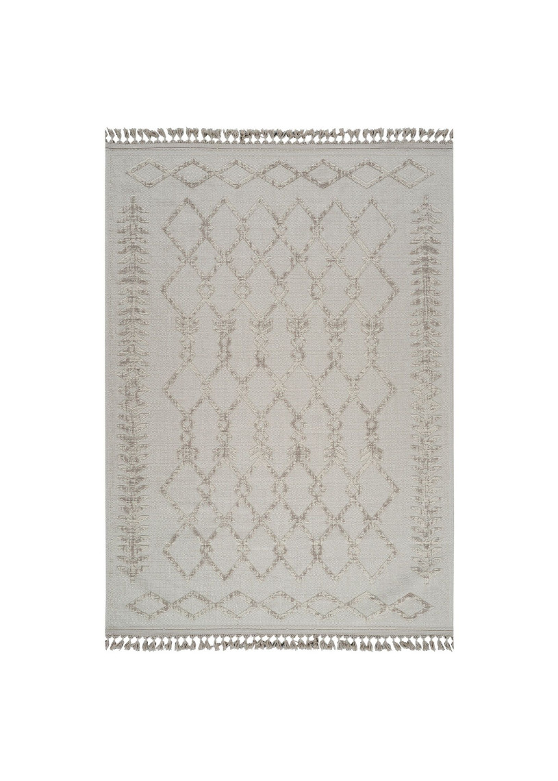 Tapis en coton berbère crème beige MILAS 21