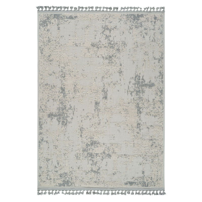 Tapis en coton abstrait gris MILAS 20