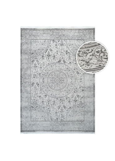 Tapis lavable oriental gris ISTANBUL 10