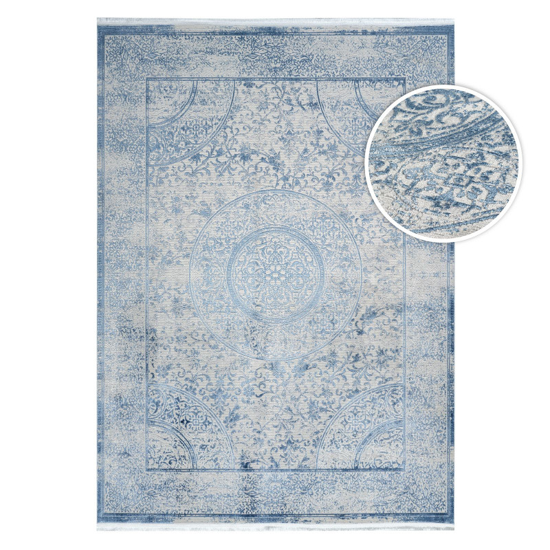 Tapis lavable oriental bleu ISTANBUL 10