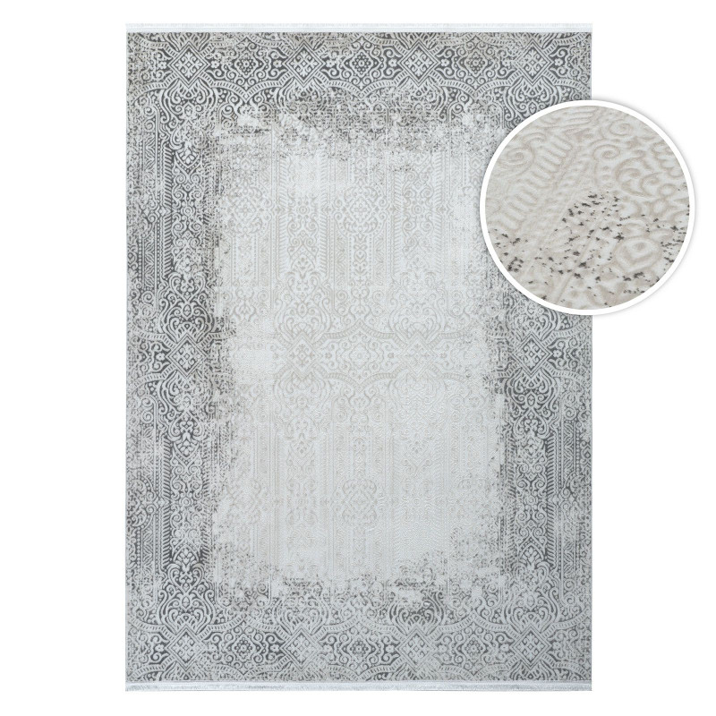 Tapis lavable oriental gris ISTANBUL 08