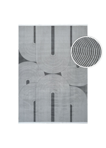 Tapis lavable arc gris...