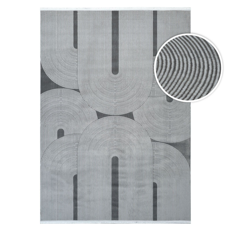 Tapis lavable arc gris ISTANBUL 02