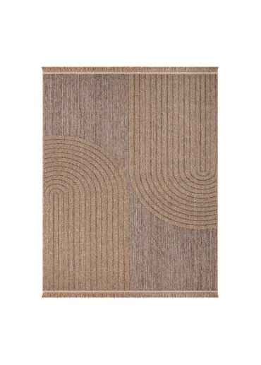 Tapis extérieur intérieur effet jute arc beige CASSIS 93