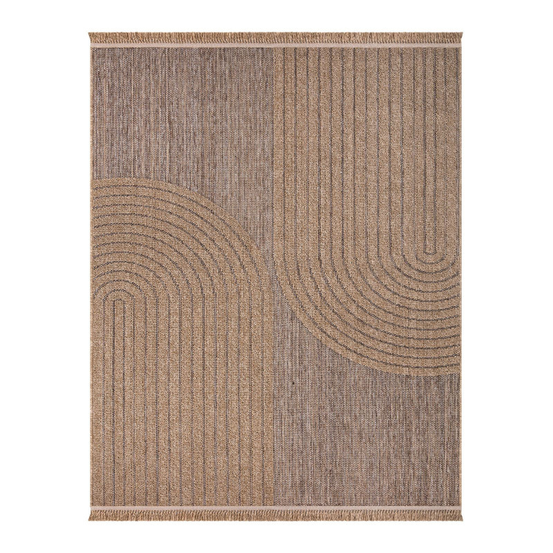 Tapis extérieur intérieur effet jute arc beige CASSIS 93